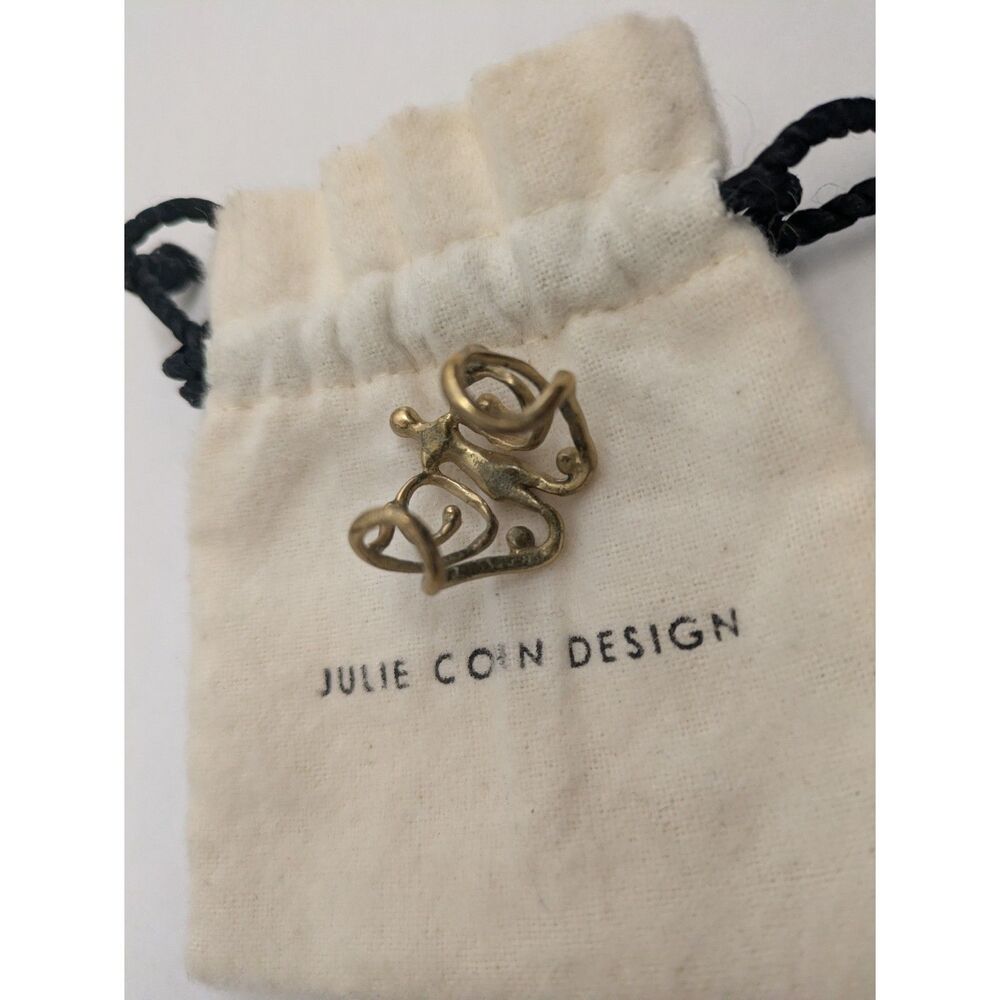 JULIE COHN DESIGN Bronze Ring Gold Abstract Modernist - Picture 7 of 9